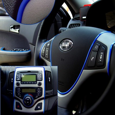 5M Blue Flexible Trim For Car Interior Exterior Strip Moulding Decorative Line
