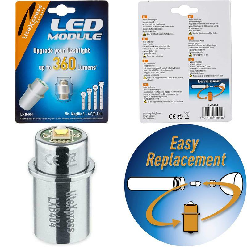 Litexpress Lxb404 Led Upgrade Modul 360 Lumen Maglite Taschenlampe (Geeignet Fr 