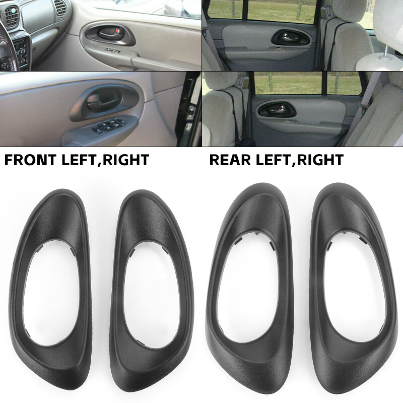 Inside Interior Door Handle Bezel Front+Rear Set for 02-09 Chevrolet Trailblazer