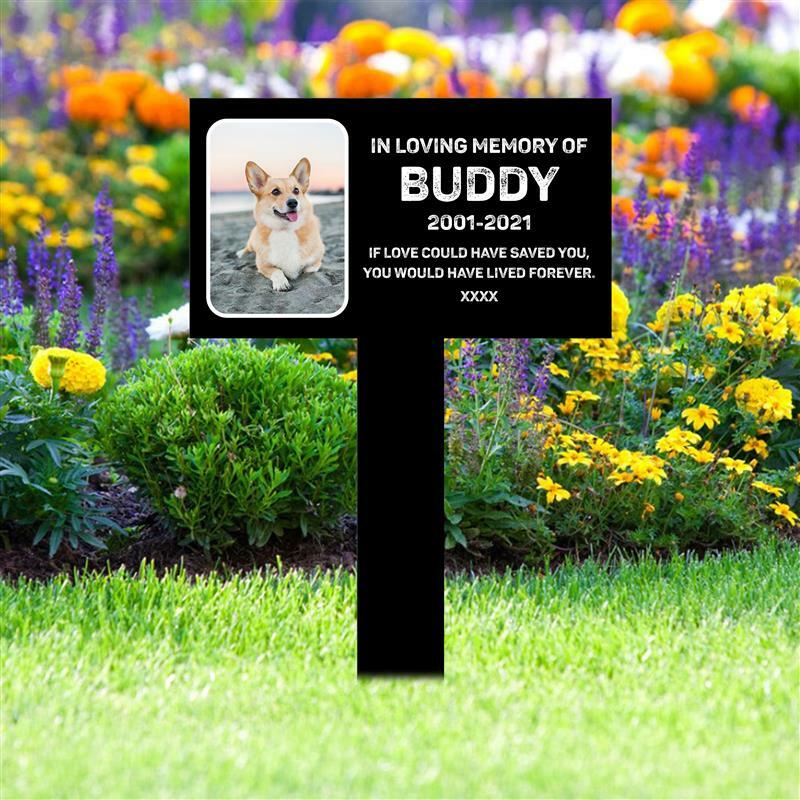Dog Grave Stake, Pet Memorial Acrylic Grave Marker, Loss Of Dog Plaque Stake