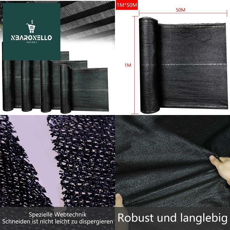 Froadp 50m Anthrazit Balkonumspannungen HDPE Balkon Sichtschutz Zaunblende Schat