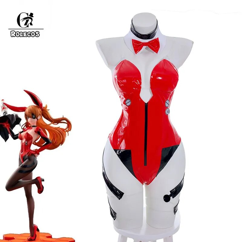 Anime Asuka Bunny Suit Asuka Langley Soryu Cosplay Costume Sexy Red Women Bunny