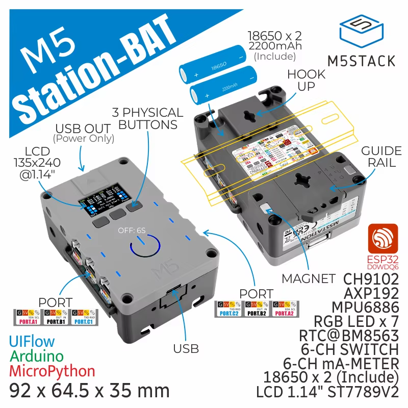 Official Station ESP32 IoT Development Kit (Battery Version)