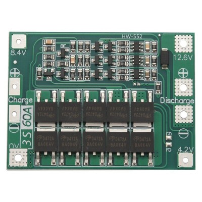 3S 60A Bms Board 11.1V 12.6V 18650 Li-Ion Lithium Battery  Board Enhanced1294