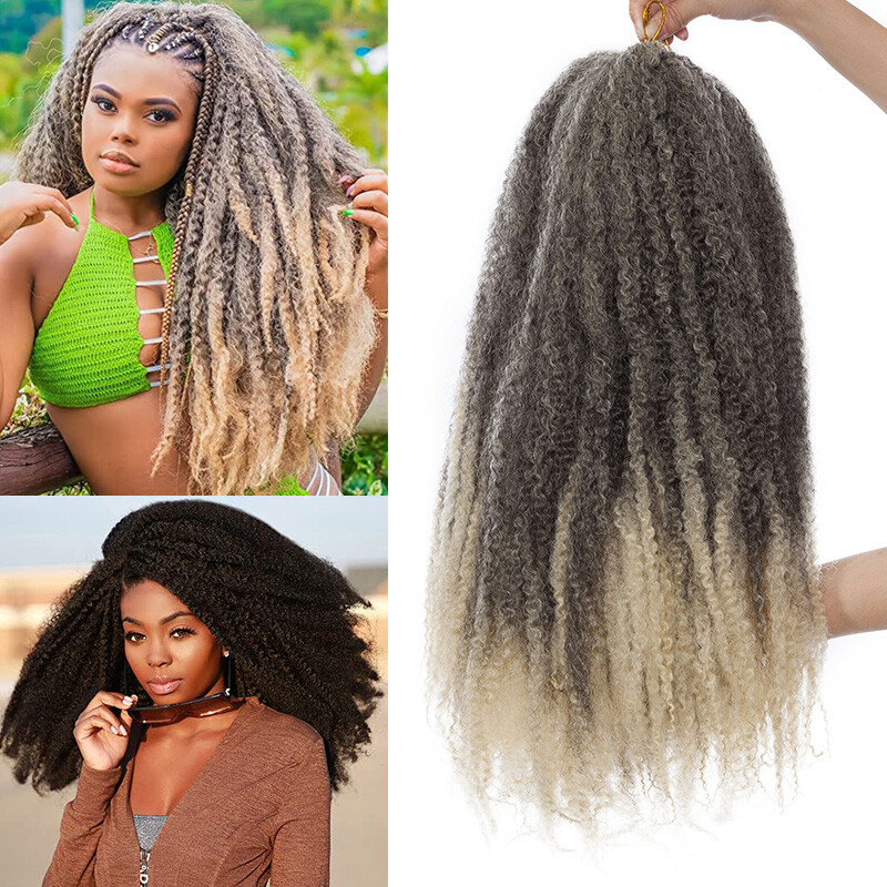 Cool Lady Afro Kinky Bulk Hair Marley Twist Crochet Braid Effortless Braiding