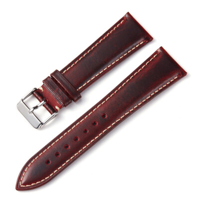 Vintage Genuine Leather Watch Band Strap Oil Wax Wrist Bracelet 18 19 20 21 22mm