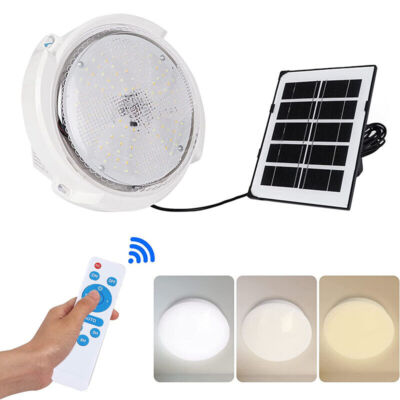 Solar Power Ceiling Pendant Light Remote Control Out/Indoor Lamp Waterproof 1-4X