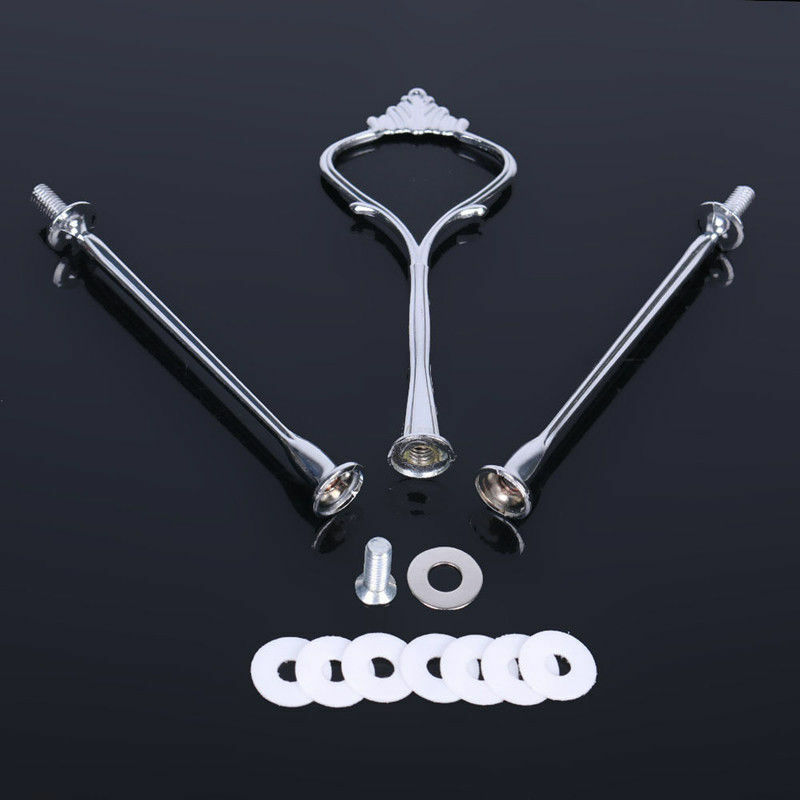 3 Tier Hardware Crown Cake Plate Stand Handle Fitting Holder Wedding Party Decor