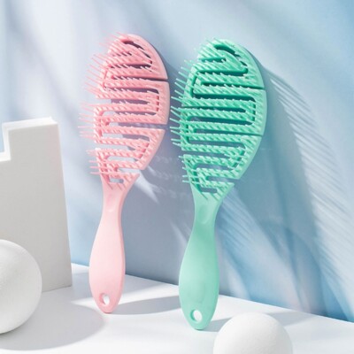 Wet Brush DryCurved Comb Massage Comb Fluffy Shape Ribs Curling Comb On Wet H..x
