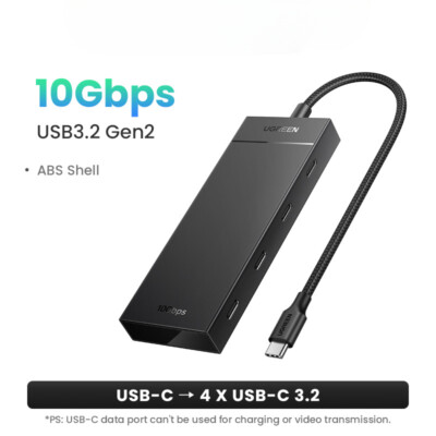 USB 3.0 Hub 4 Ports Slim For Mouse, Keyboard Compatible With Laptop PC Splitter