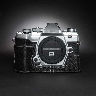 Handmade Real Leather Camera Half Cases Bag Protect Fit For Olympus EM5 Mark iii
