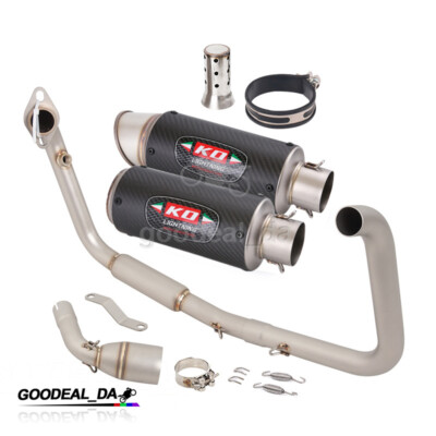 For Benelli TNT125 TNT135 2017-2023 Full Exhaust Carbon Muffler Header Link Pipe