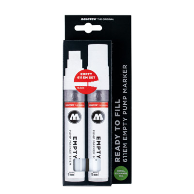 Molotow 611EM EMPTY 15mm Broad Tip Marker Set Graffiti Art Supplies