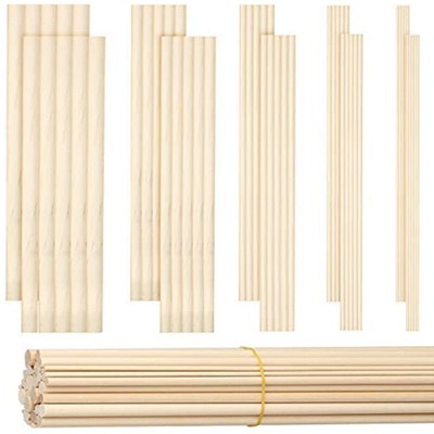 100 Pieces Dowel Rods Wooden Dowel Rod Craft