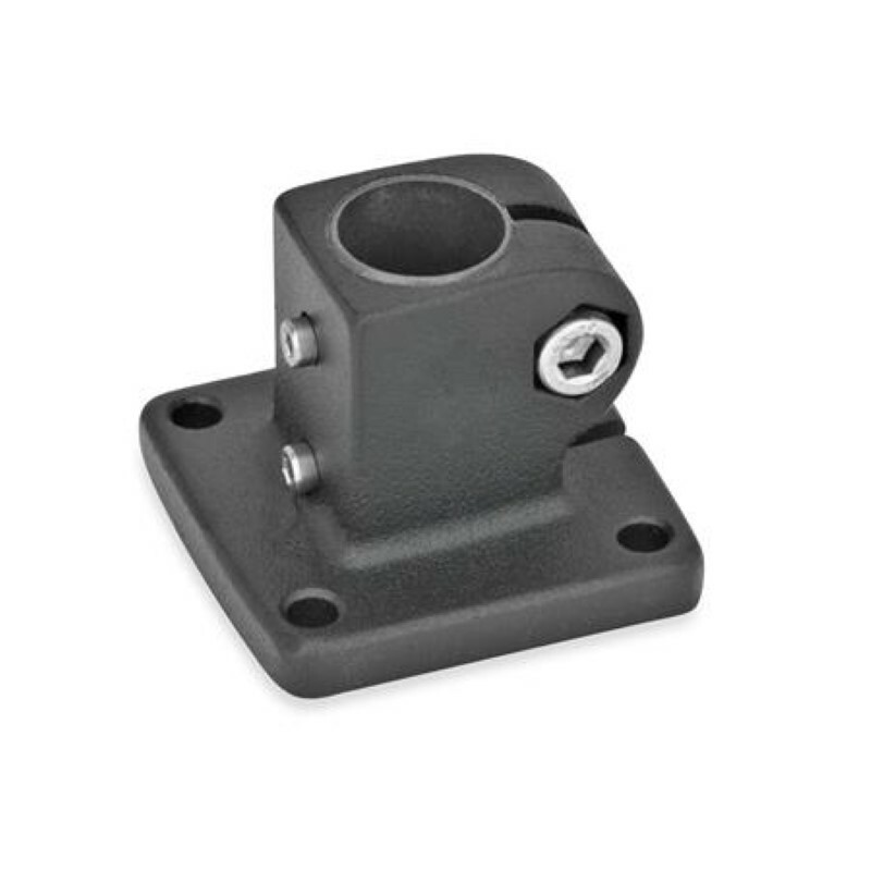 Verfahrschlitten, Fußform, für 18mm Durchmesser, schwarz