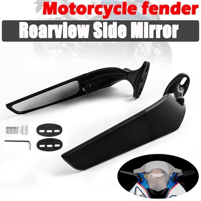 Adjustable Winglet Wing Stealth Mirrors Fit For Kawasaki NINJA 650 EX650 2016~24