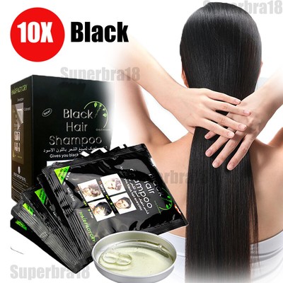 10-20Pcs Dexe Instant 5Min Black Hair Dye Shampoo White Beco