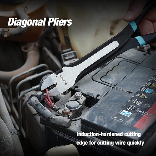 DURATECH Extra Long Needle Nose Pliers Set 4 PCS 11" Long Reach Straight Pliers