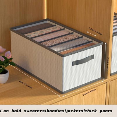 Storage Basket Rectangular Fabric Collapsible Organizer Bin Box