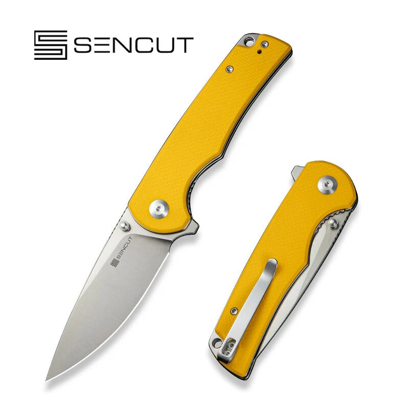 Couteau Sencut Praktisk Yellow Manche G10 Lame Acier 9cr18mov Ikbs S240192