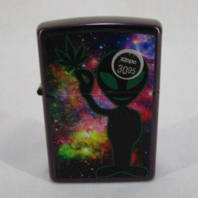 Zippo Lighter Alien Galaxy Design Iridescent Purple 2021