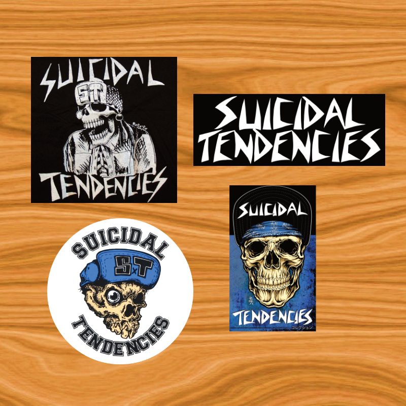 (set of 4) Suicidal Tendencies Vinyl Bumper Skateboard Laptop Sticker