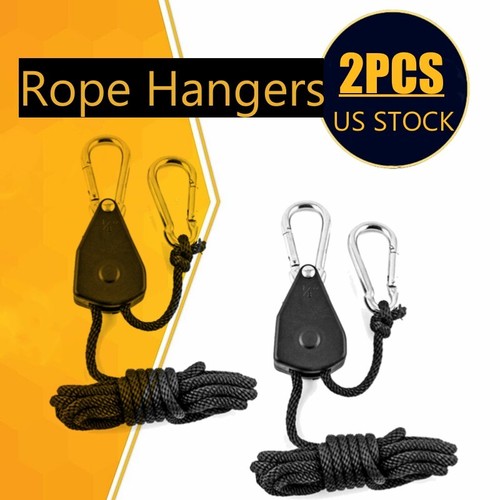 Pulley Ratchets Heavy Duty Rope Clip Hanger Adjustable Lifting Pulley Lanyard