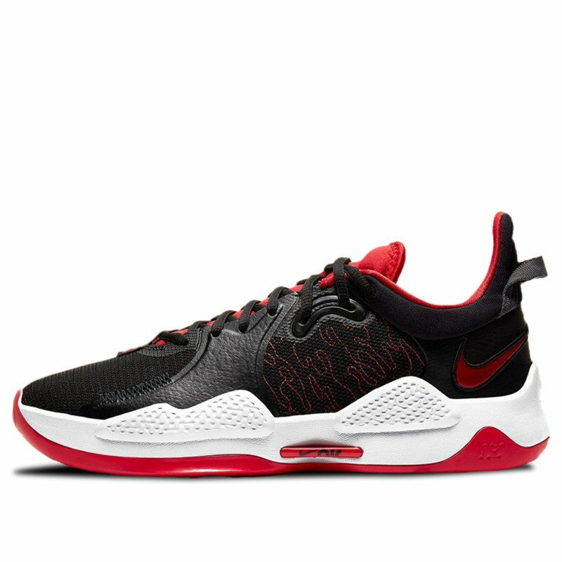Nike PG 5 Paul George Bred Black Red White CW3143-002 sz 7.5