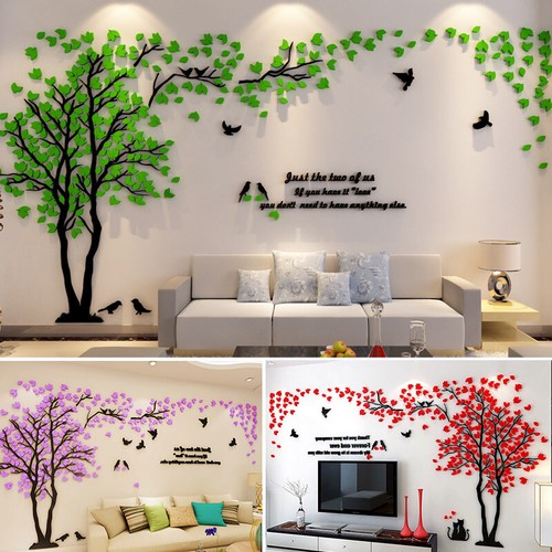 3D Riesiger Baum Wand Baum DIY Wandtattoo Acryl Pflanze Wandaufkleber Wohnzimmer
