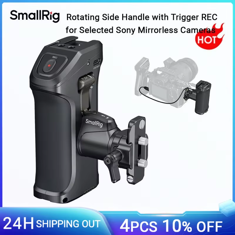 Rotating Side Handle with Trigger REC for Selected Sony Mirrorless Cameras for S