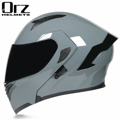 DOT Bluetooth Motorcycle Helmet Headset+Dual SHIELD Full Face Flip Up Modual