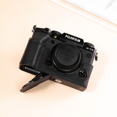 For Fuji XT5 Camera Bag Case Half Body Handmade Real Leather Bag For Fujifilm