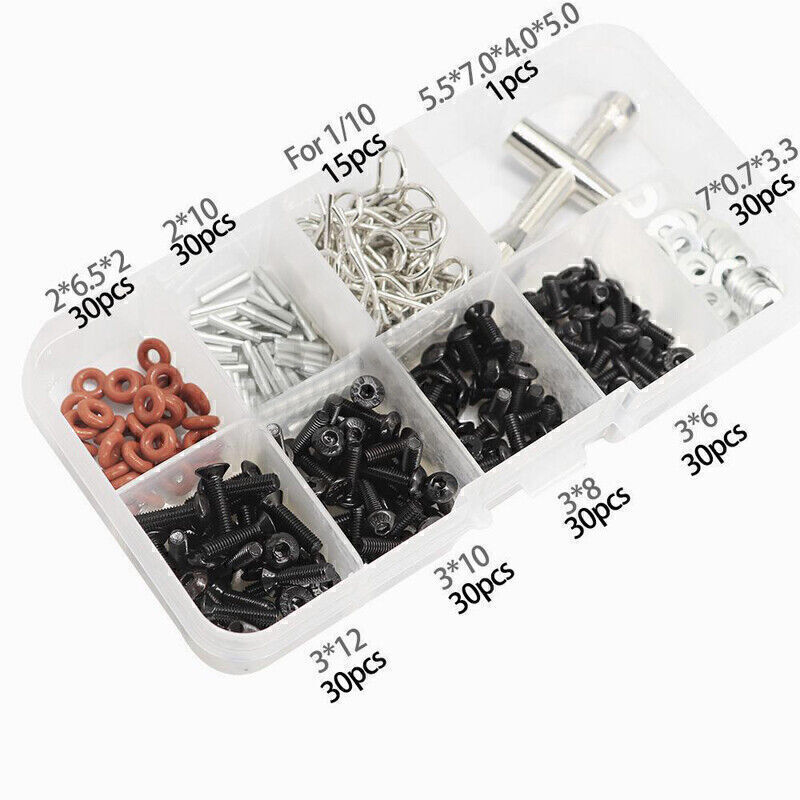 270PCS Special Repair Tool Wrench & Screws Box Set DIY Kit for 1/10 HSP RC Car