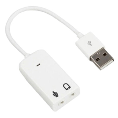 External USB Audio Sound Card Adapter 7.1 Virtual Channel With Cable 3..WR
