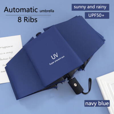 Automatic Umbrella Outdoor Anti-UV Sun/Rain Windproof 3 Folding Compact Parasol
