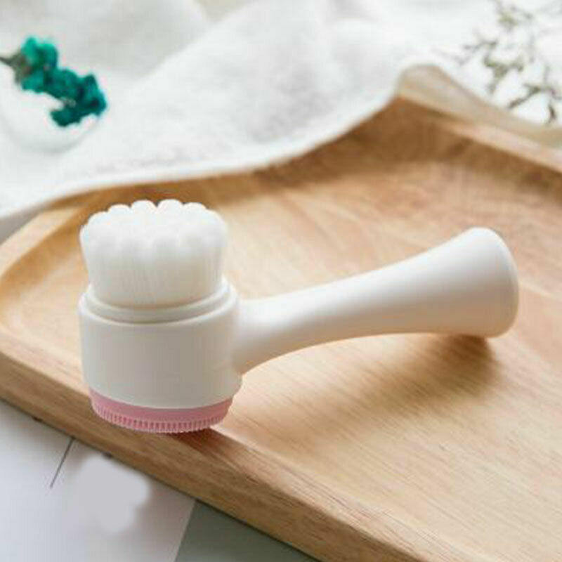 Spazzola Spugna 3D Silicone Fibra Morbida Pulizia Cura Viso Pelle Doccia cir