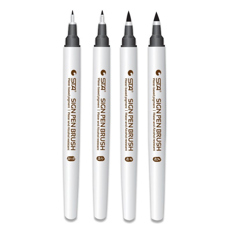 Calligraphy Black Brush Pens Beginners Lettering Marker Art Drawing Scrapbooking