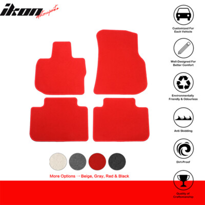 18-24 G01 X3 G02 X4 Red Nylon Floor Mats Front Rear Row Carpets Liner FOR: (BMW)