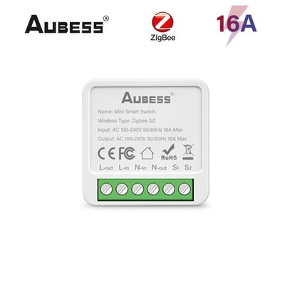 AUBESS Tuya ZigBee Switch Mini Smart Switch 1/2/3/4gang 2Way Zigbee Relay Smart