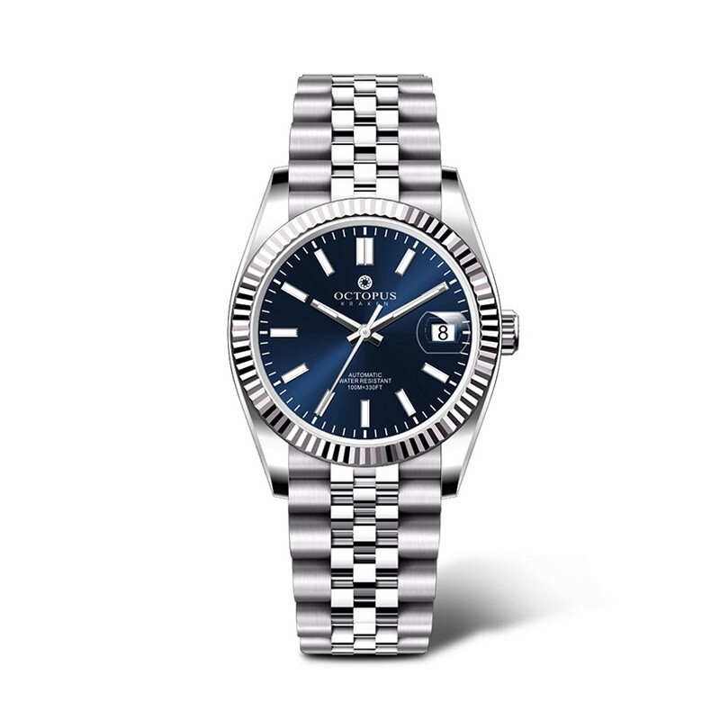 Pre-owned Octopus Men Automatic Watch 36mm 10atm Mechanical Wristwatch Luminous Pt5000