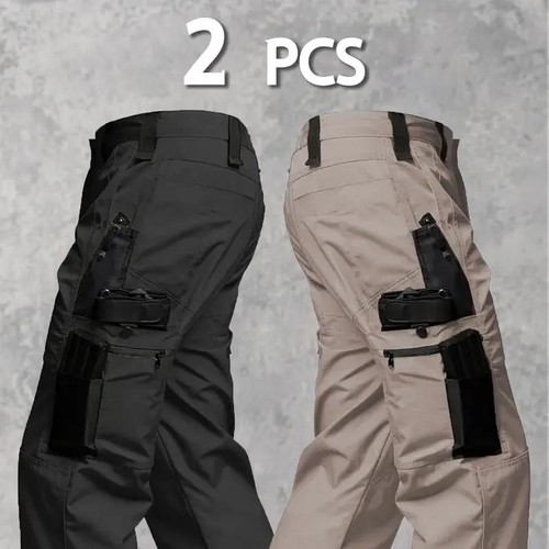 HOMUG Men’s Tactical Work Pants Medium Cargo Outdoor Hiking Fishing (2 Pieces)