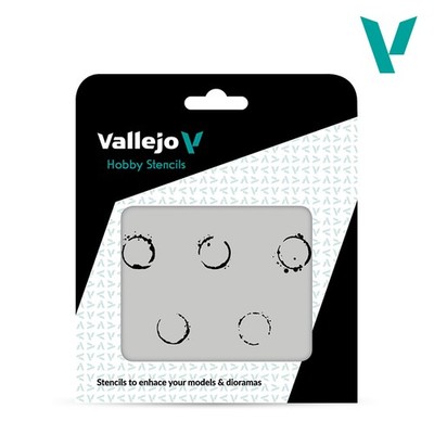Vallejo ST-AFV002 Drum Oil Markings Stencil for 1/35 Scale Dioramas