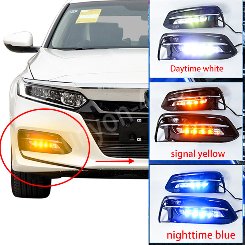 For Honda Accord 20182021 Fog Lamp LED Daytime Running Light DRL Turn Signals eBay