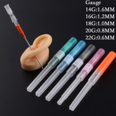 5PCs Piercing Needle for Navel Sterilised Tattoo Piercings Needles ToolB_zt