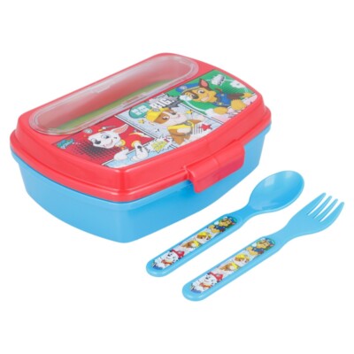 Brotdose mit Besteck Paw Patrol Brotbox Lunchbox Schule Frühstück