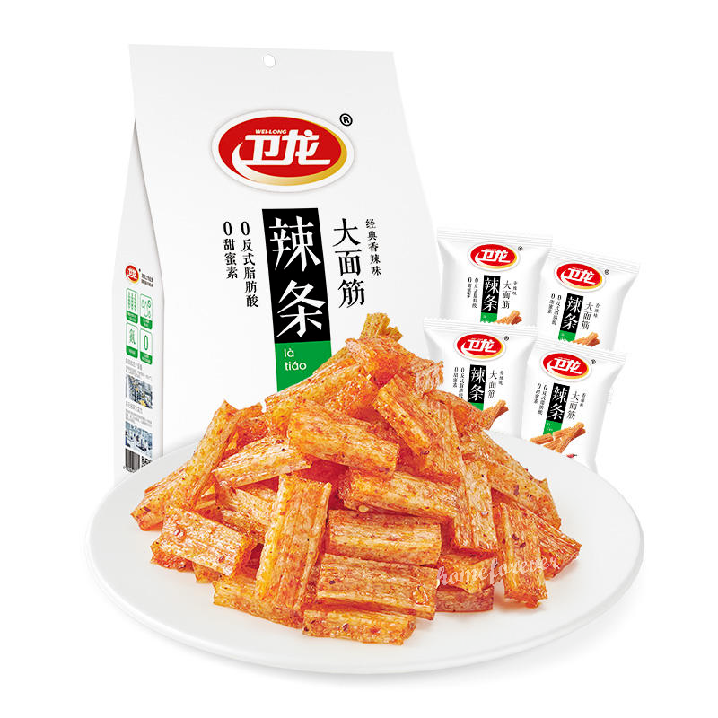 Big Bag! 312g Weilong Latiao Hot Strips Chinese Snacks