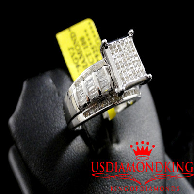 Pre-owned Usdiamondking Ladies Women's Real Diamond Cinderela Ring Wedding Engagement Anniversary Band In G