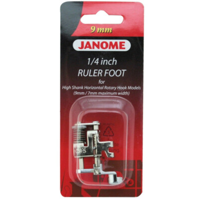 Janome 1/4 Quarter Inch Ruler Work Foot - High Shank Skyline S3 S5 S6 S7 MC9850