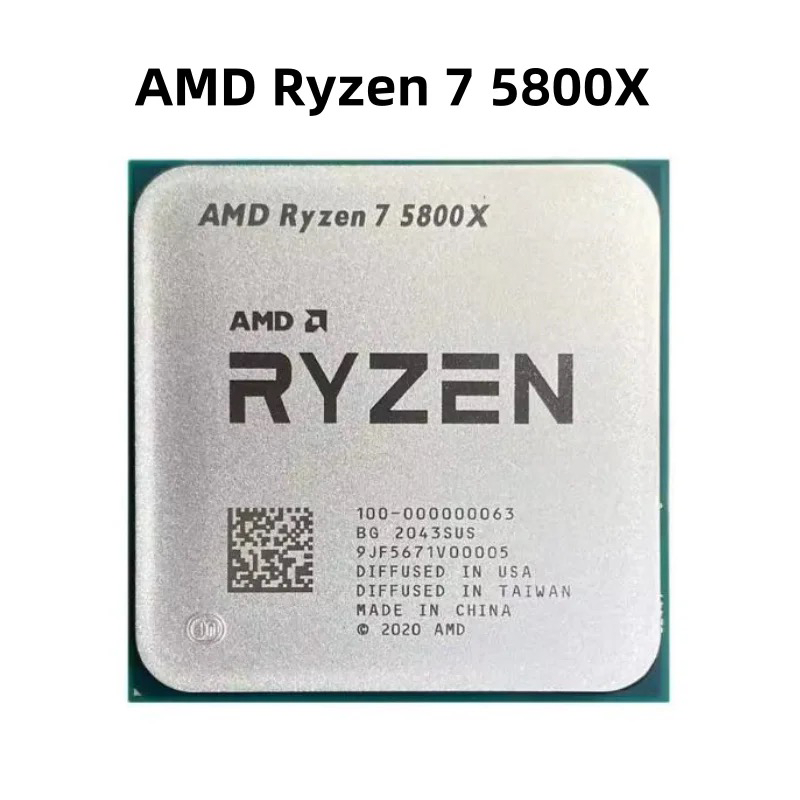 Box Processor CPU AMD Ryzen R7 5800X Cores 8 Threads 16 Up to 4.7