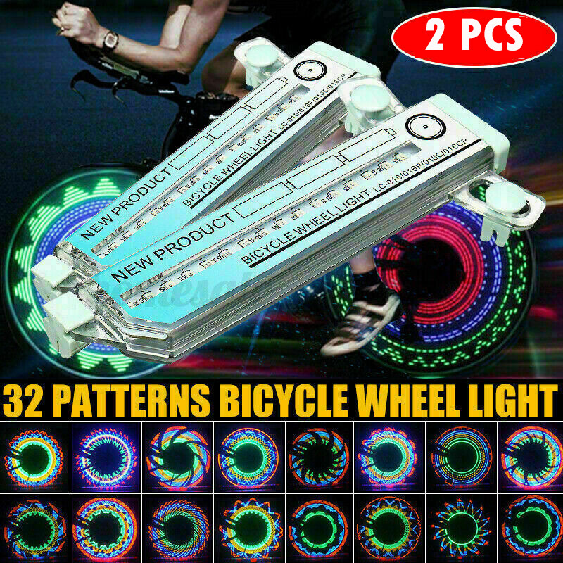 LED Flashing Colorful Bicycle Cycling Wheel Spoke Signal Light For Bike Tool 2PC